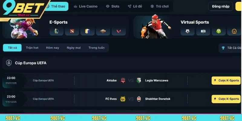 Cập nhật đường link truy cập nhà cái 9BET mới nhất