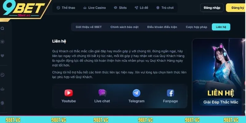 Hội viên nên dùng live chat đối với trường hợp cần phản hồi gấp